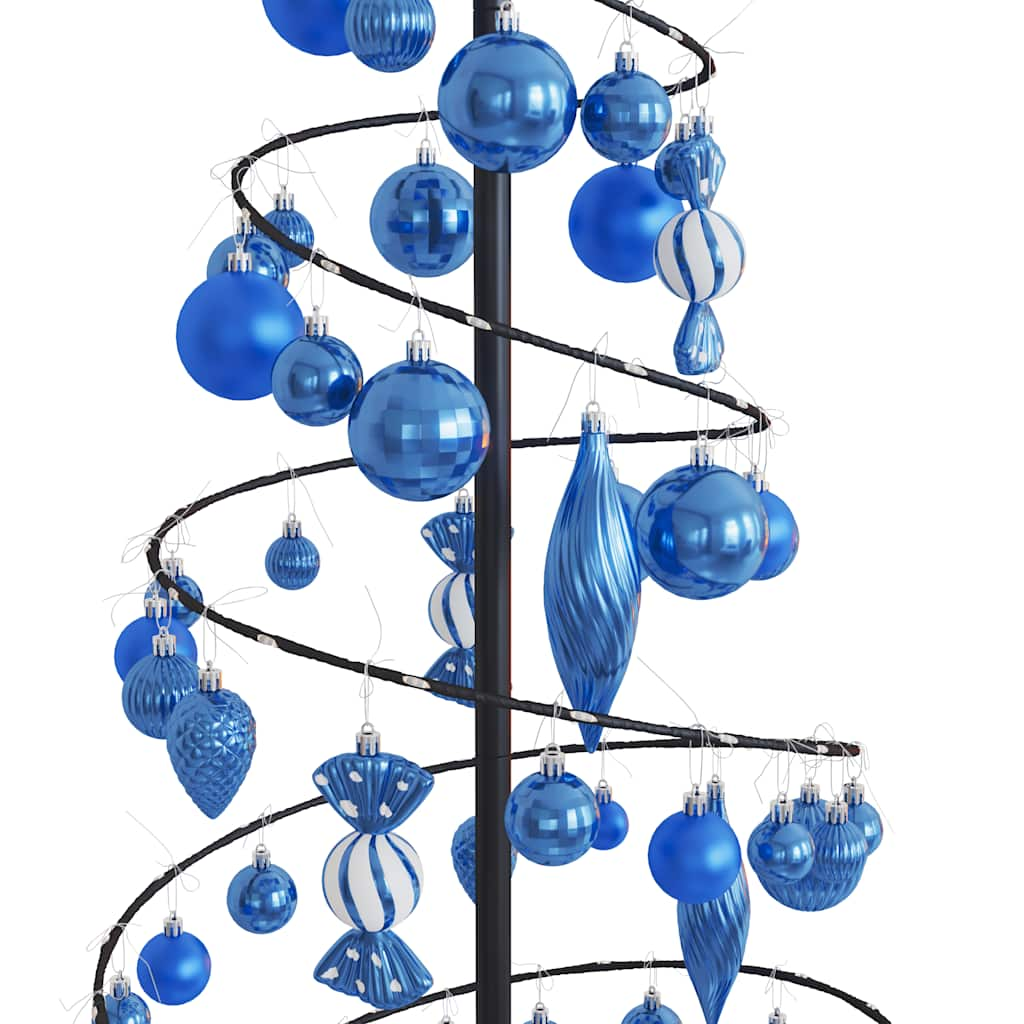 Arbre de Noël cône lumineux avec boules 100 LED 150 cm - Xios Store SNC