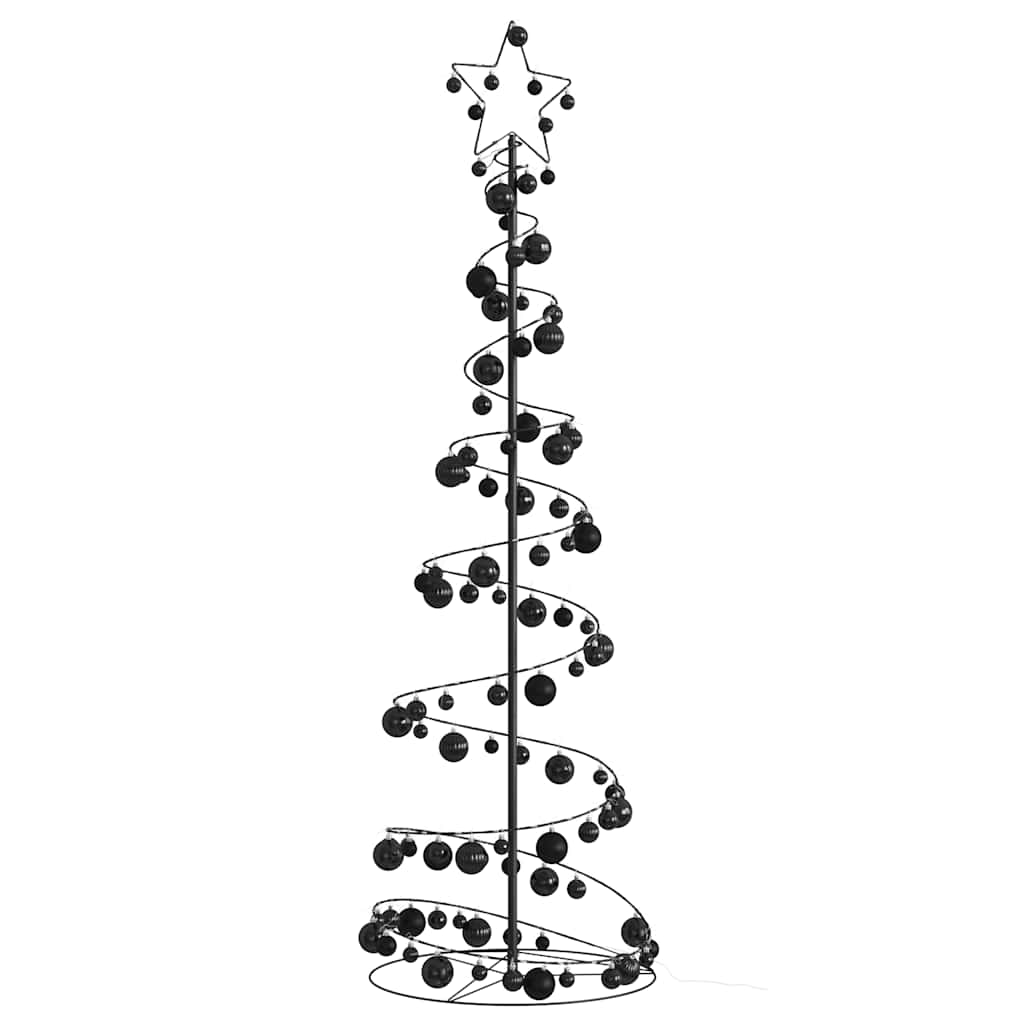 Arbre de Noël cône lumineux avec boules 120 LED 180 cm - Xios Store SNC