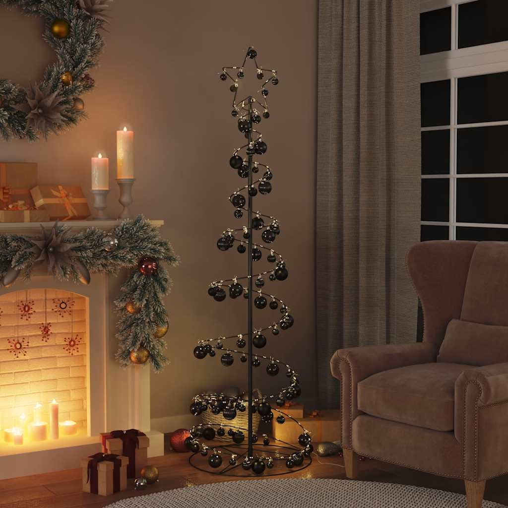 Arbre de Noël cône lumineux avec boules 120 LED 180 cm - Xios Store SNC