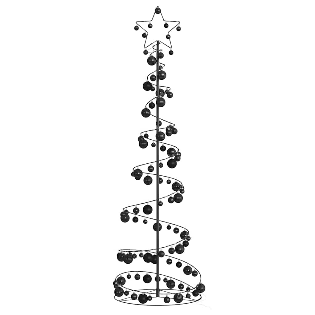 Arbre de Noël cône lumineux avec boules 120 LED 180 cm - Xios Store SNC