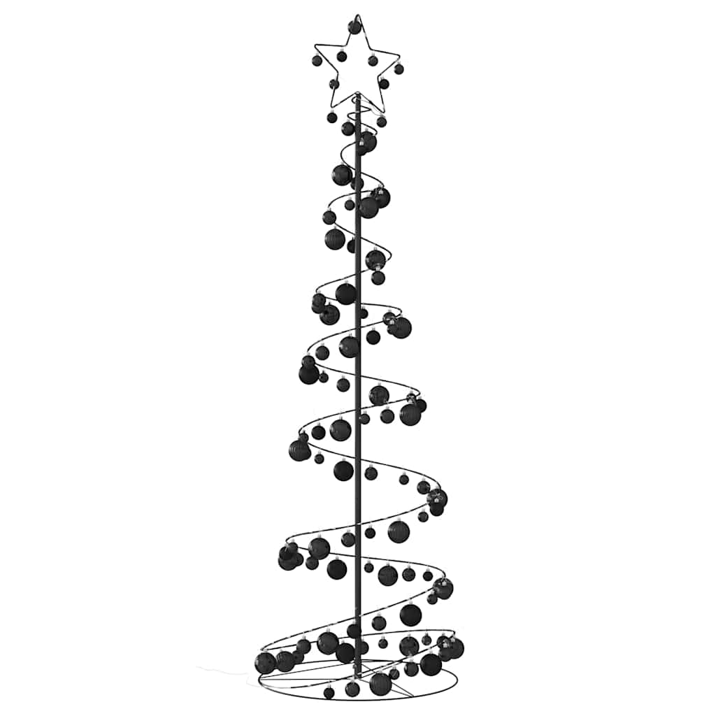 Arbre de Noël cône lumineux avec boules 120 LED 180 cm - Xios Store SNC