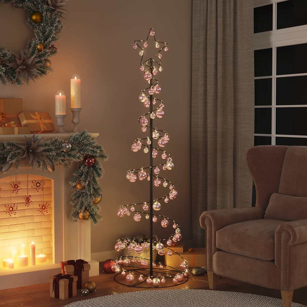 Arbre de Noël cône lumineux avec boules 120 LED 180 cm - Xios Store SNC