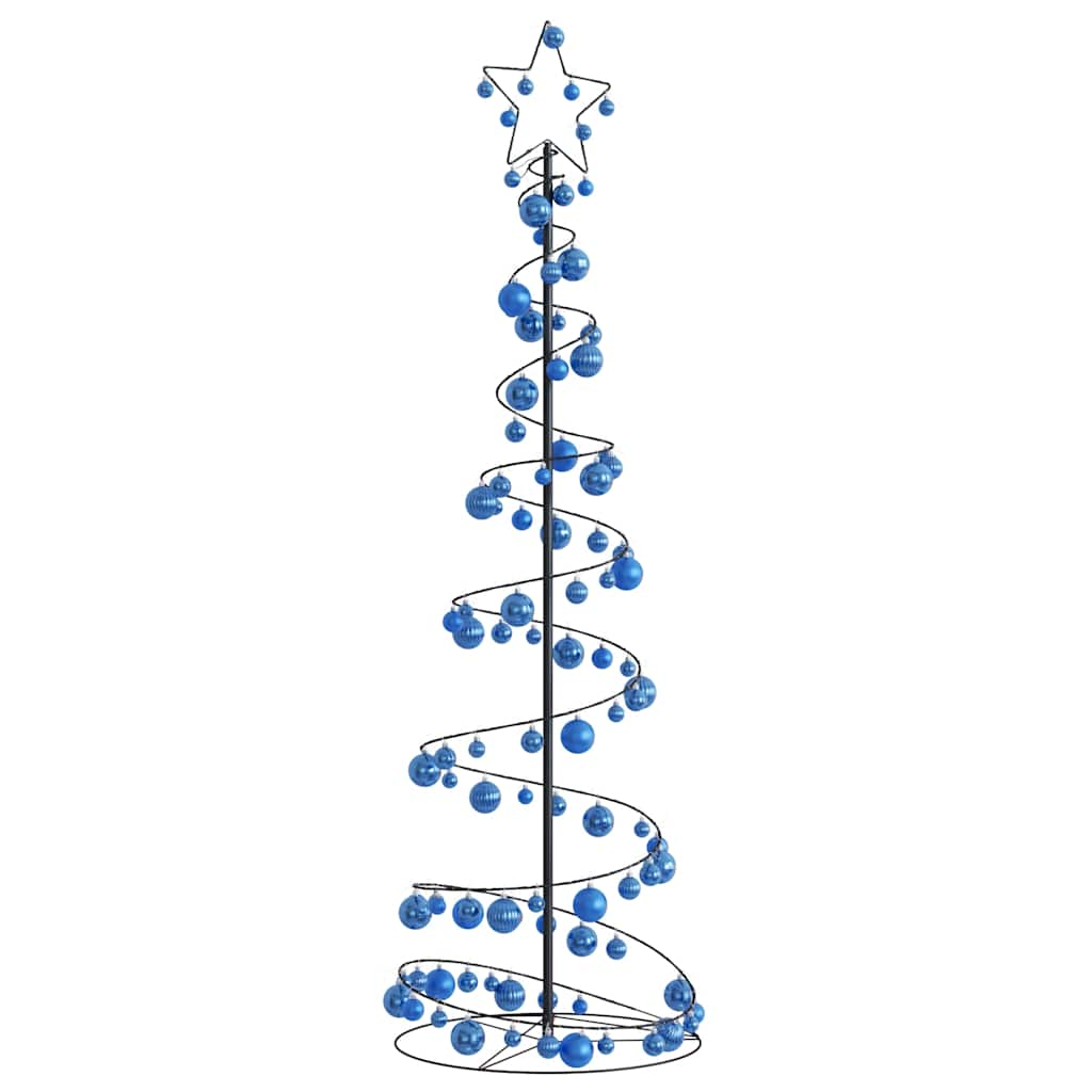 Arbre de Noël cône lumineux avec boules 120 LED 180 cm - Xios Store SNC