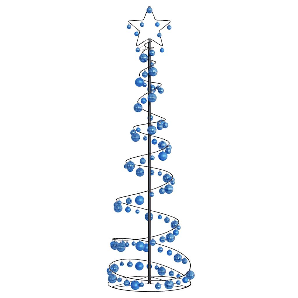 Arbre de Noël cône lumineux avec boules 120 LED 180 cm - Xios Store SNC