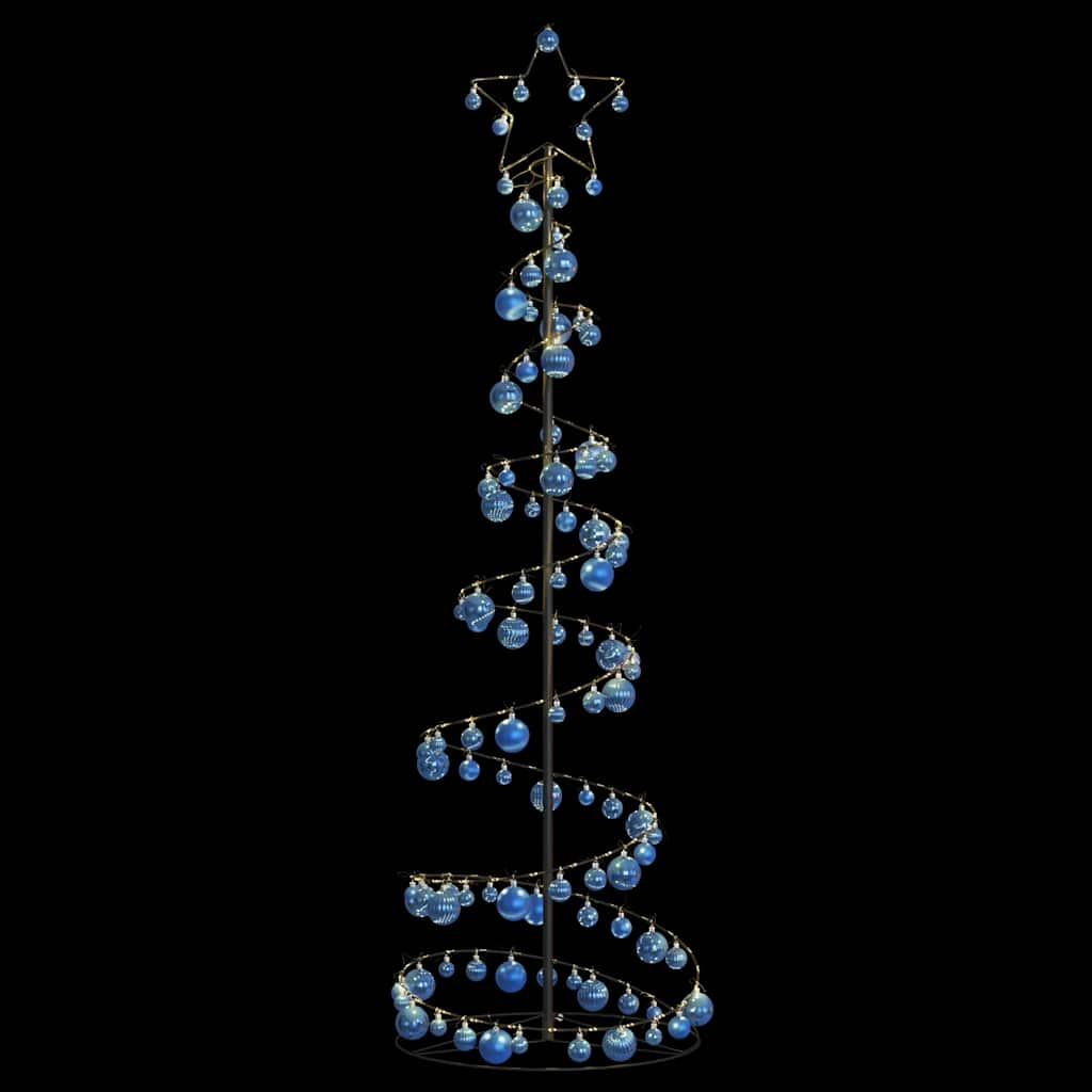 Arbre de Noël cône lumineux avec boules 120 LED 180 cm - Xios Store SNC