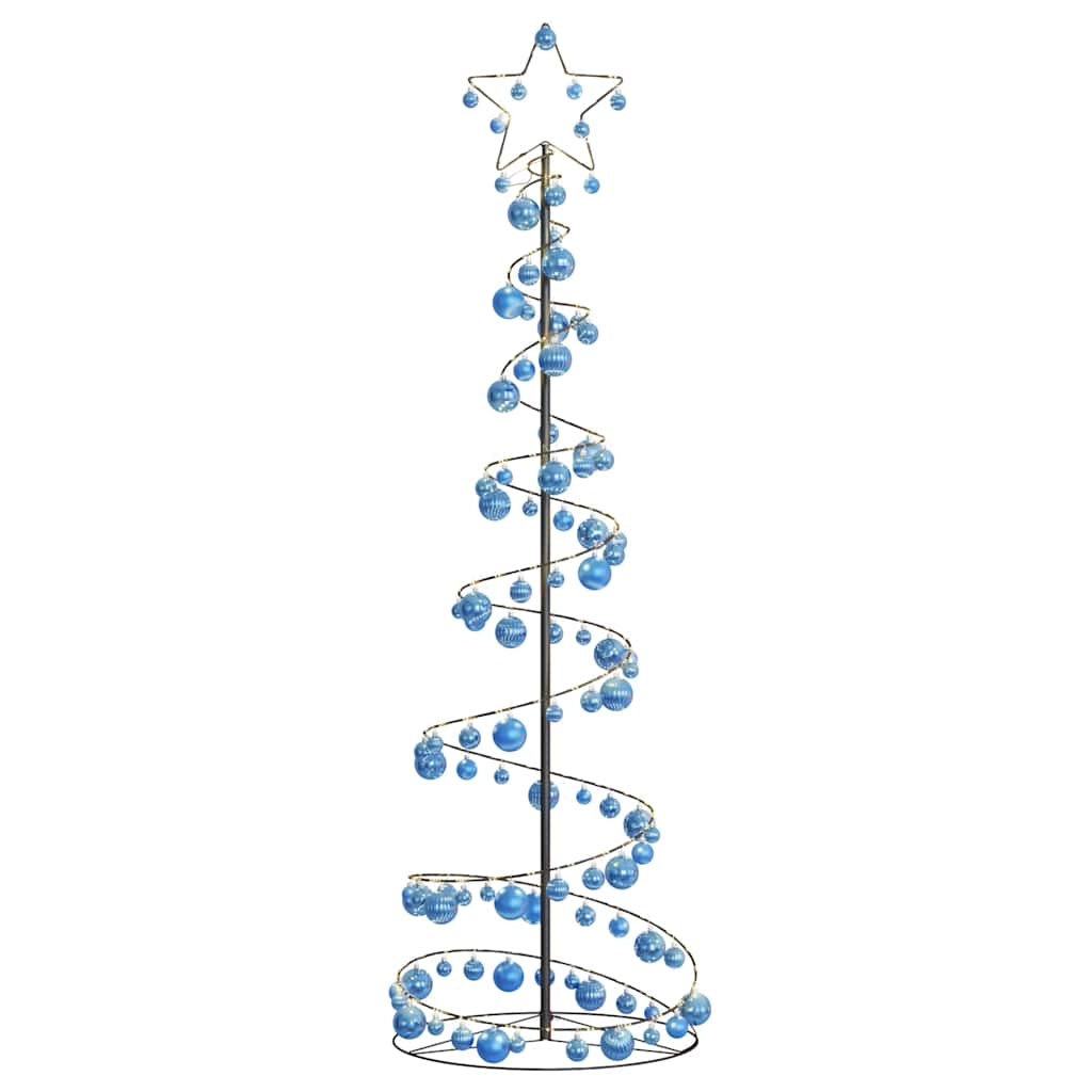 Arbre de Noël cône lumineux avec boules 120 LED 180 cm - Xios Store SNC