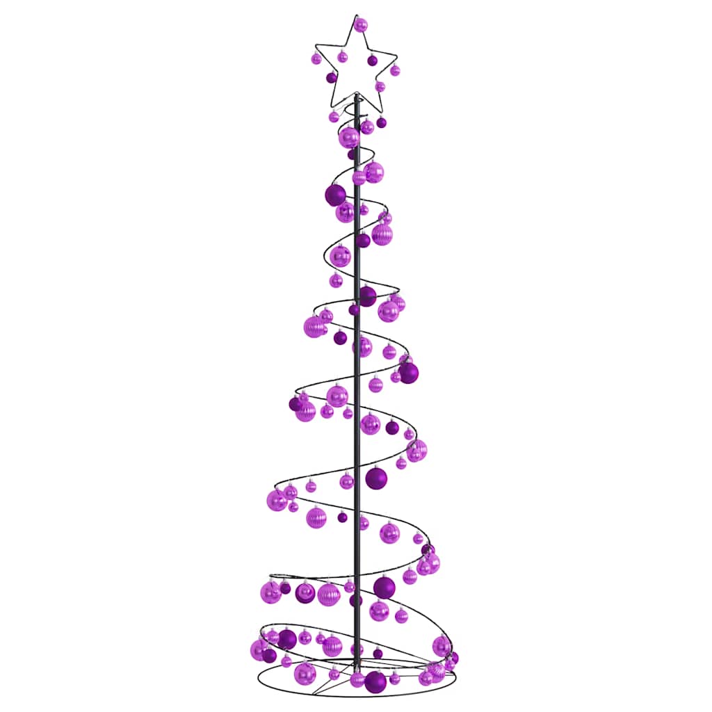 Arbre de Noël cône lumineux avec boules 120 LED 180 cm - Xios Store SNC