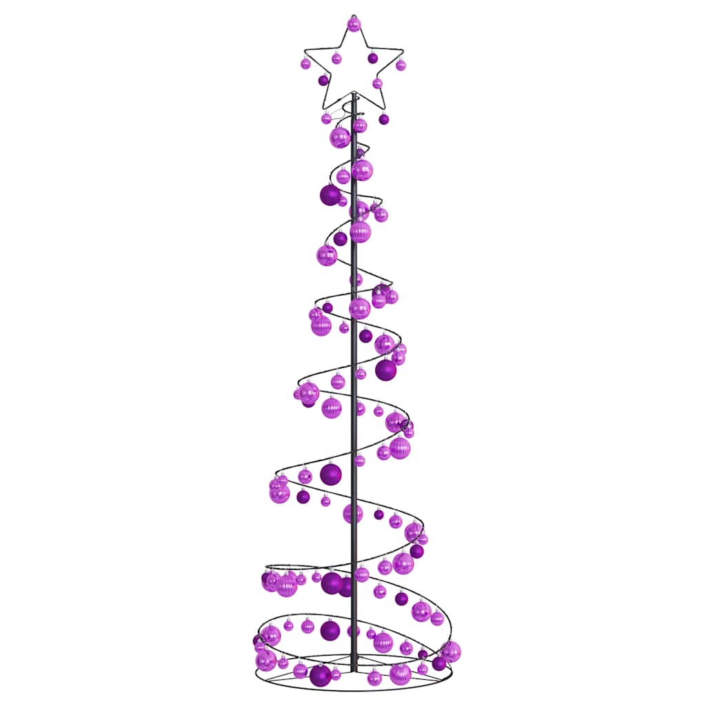 Arbre de Noël cône lumineux avec boules 120 LED 180 cm - Xios Store SNC