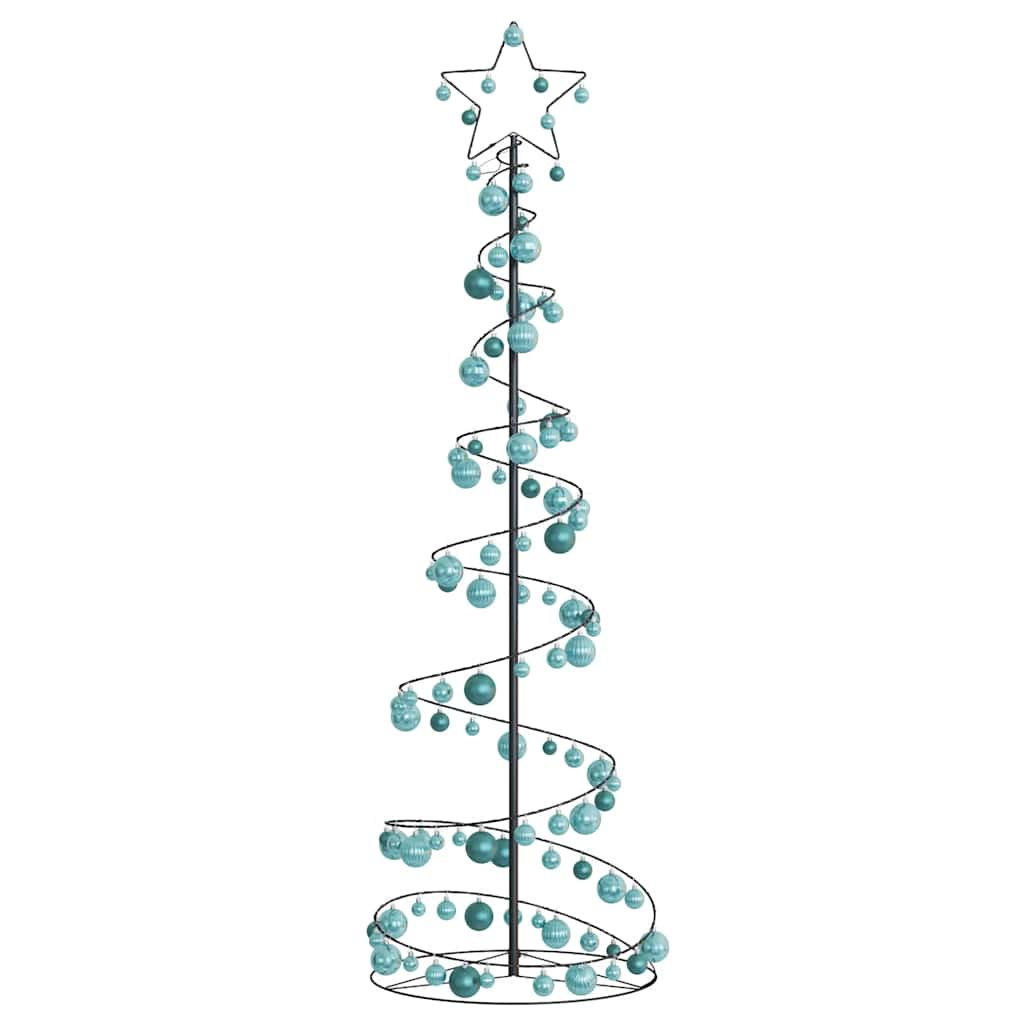 Arbre de Noël cône lumineux avec boules 120 LED 180 cm - Xios Store SNC