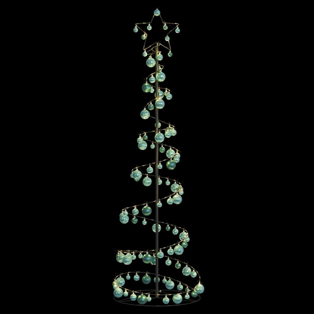 Arbre de Noël cône lumineux avec boules 120 LED 180 cm - Xios Store SNC