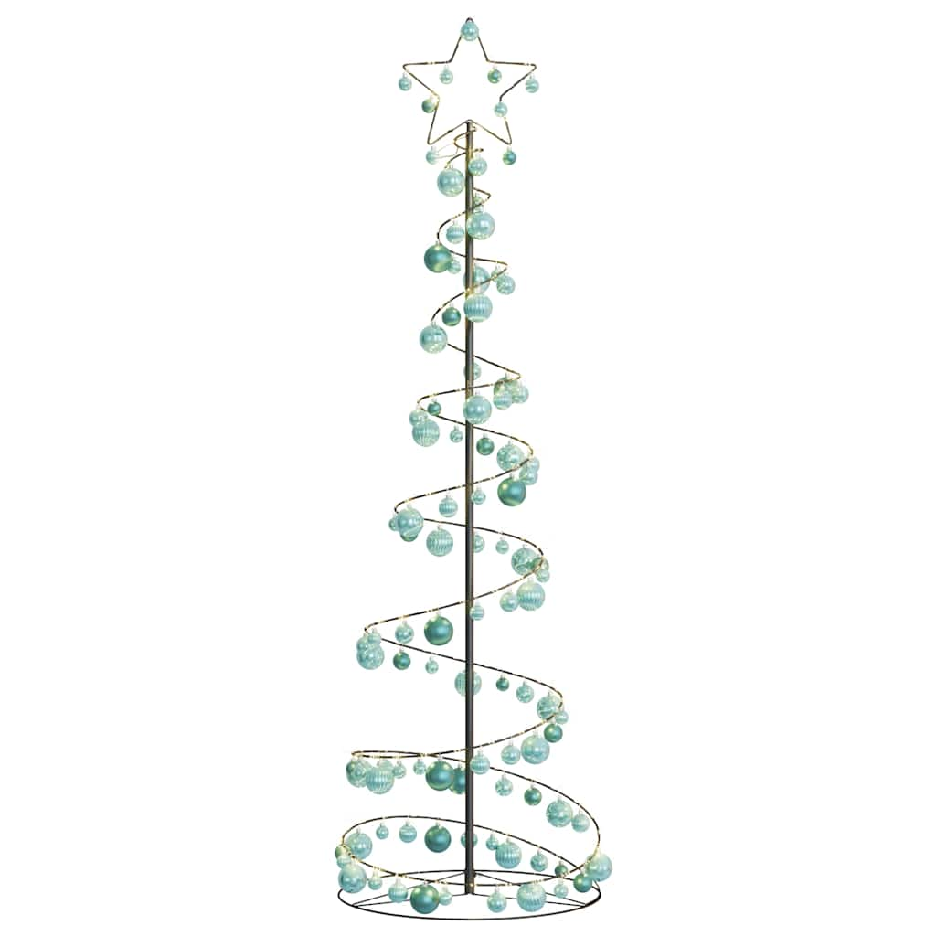 Arbre de Noël cône lumineux avec boules 120 LED 180 cm - Xios Store SNC