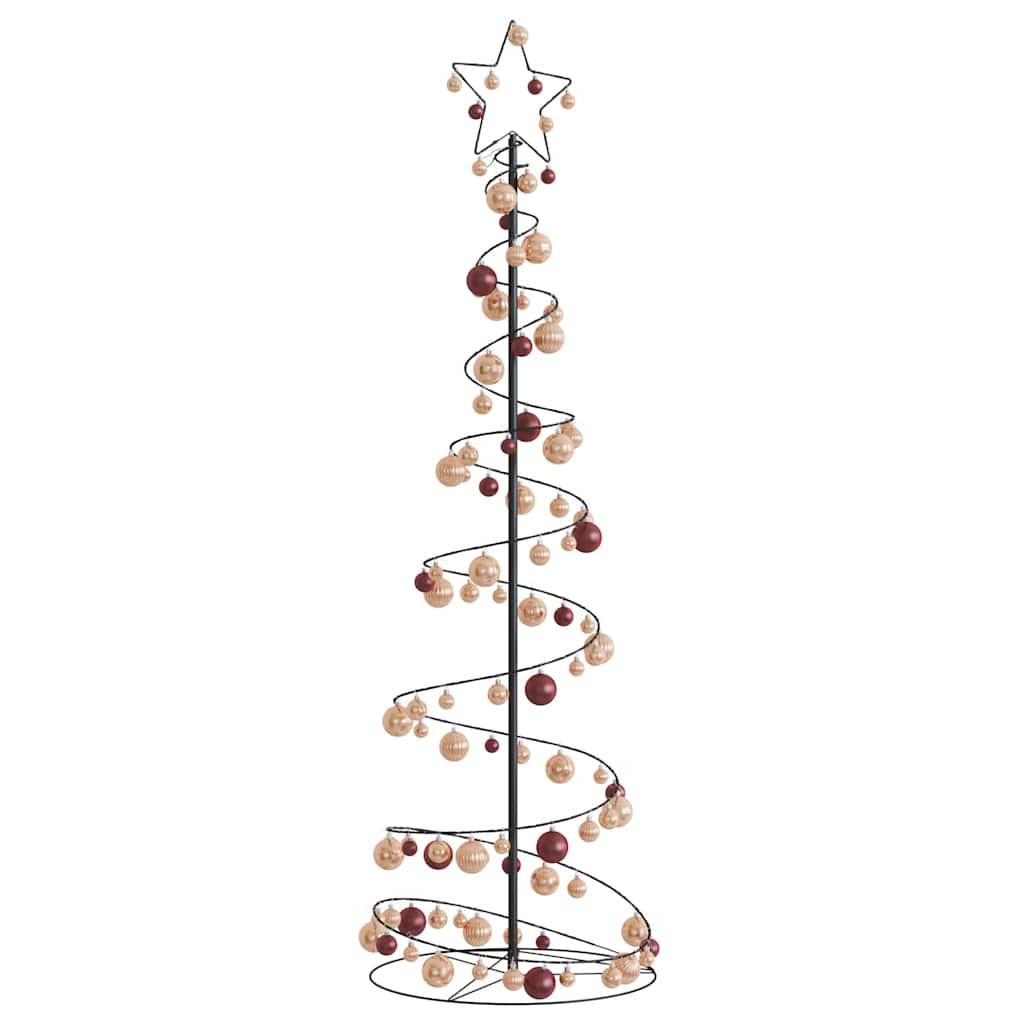 Arbre de Noël cône lumineux avec boules 120 LED 180 cm - Xios Store SNC