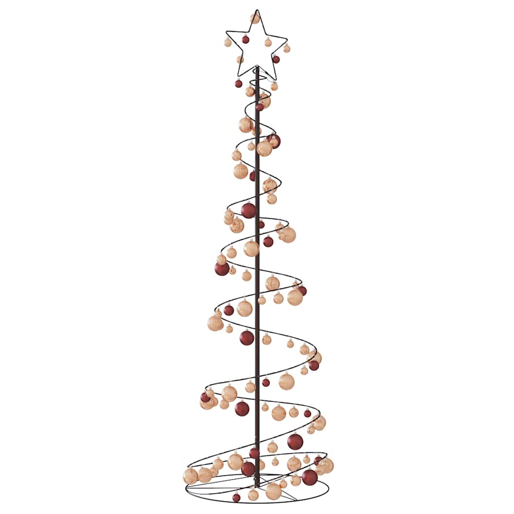 Arbre de Noël cône lumineux avec boules 120 LED 180 cm - Xios Store SNC