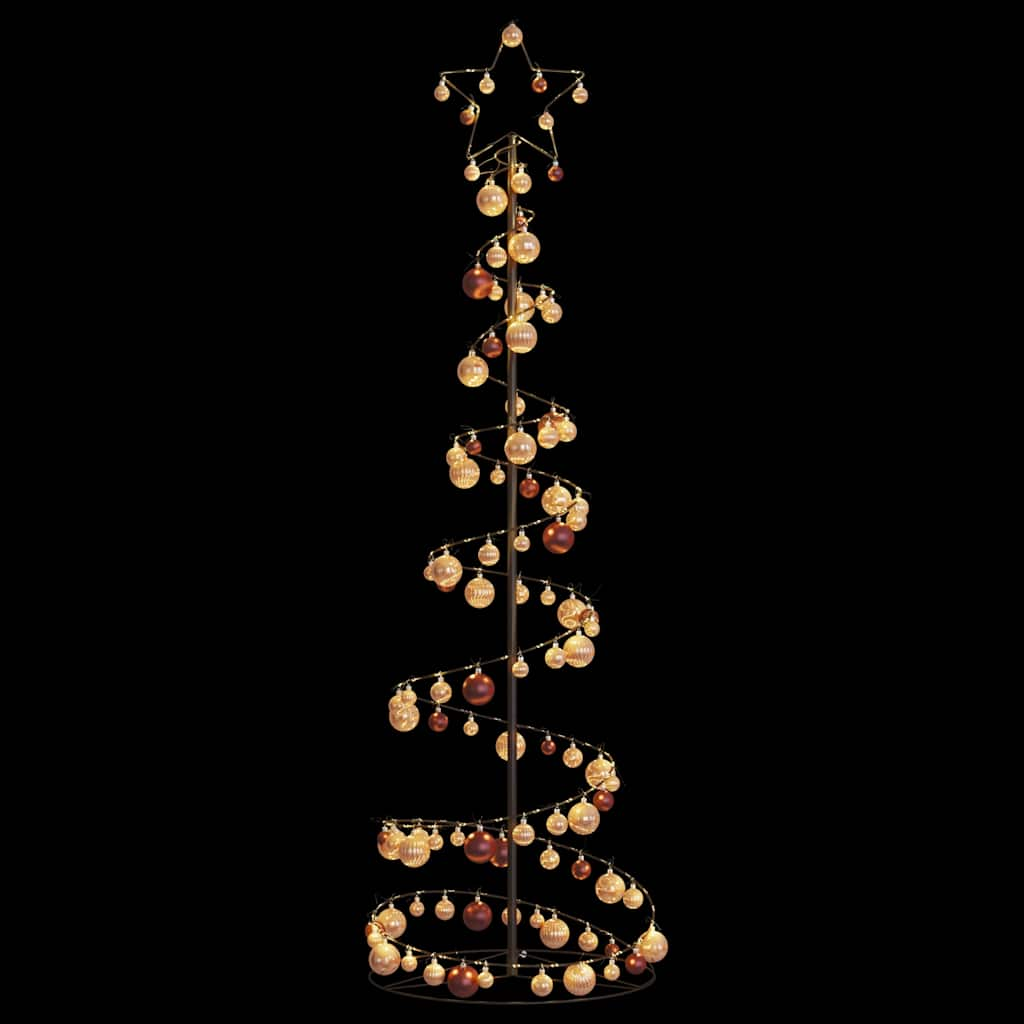 Arbre de Noël cône lumineux avec boules 120 LED 180 cm - Xios Store SNC