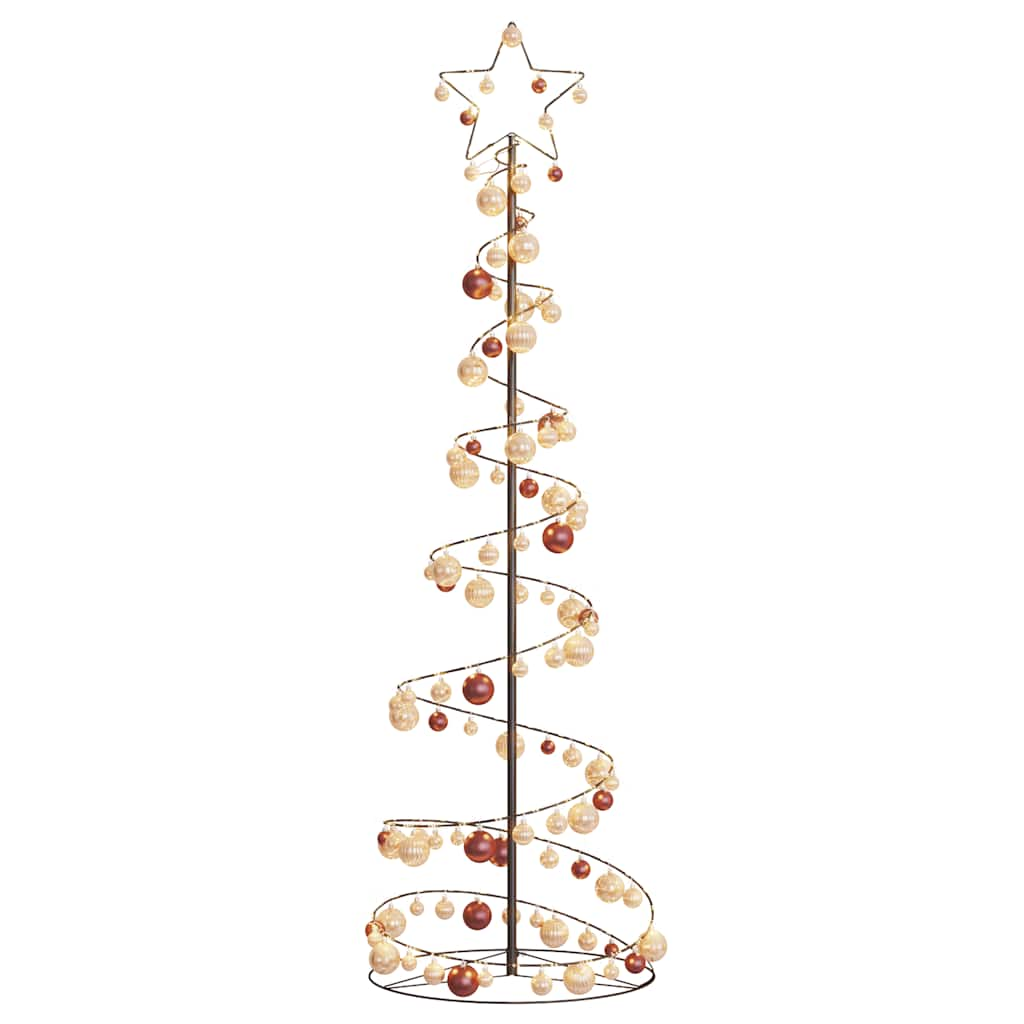 Arbre de Noël cône lumineux avec boules 120 LED 180 cm - Xios Store SNC