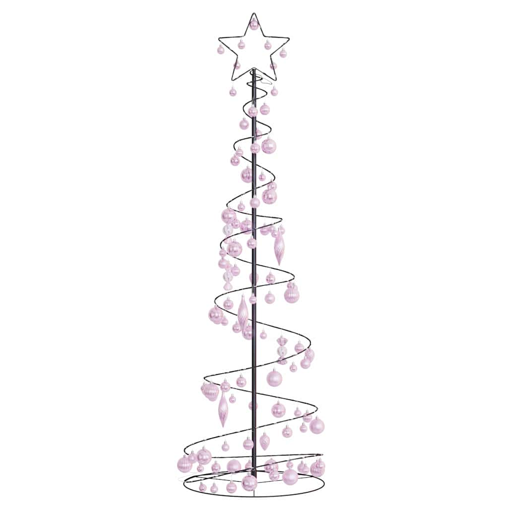 Arbre de Noël cône lumineux avec boules 120 LED 180 cm - Xios Store SNC