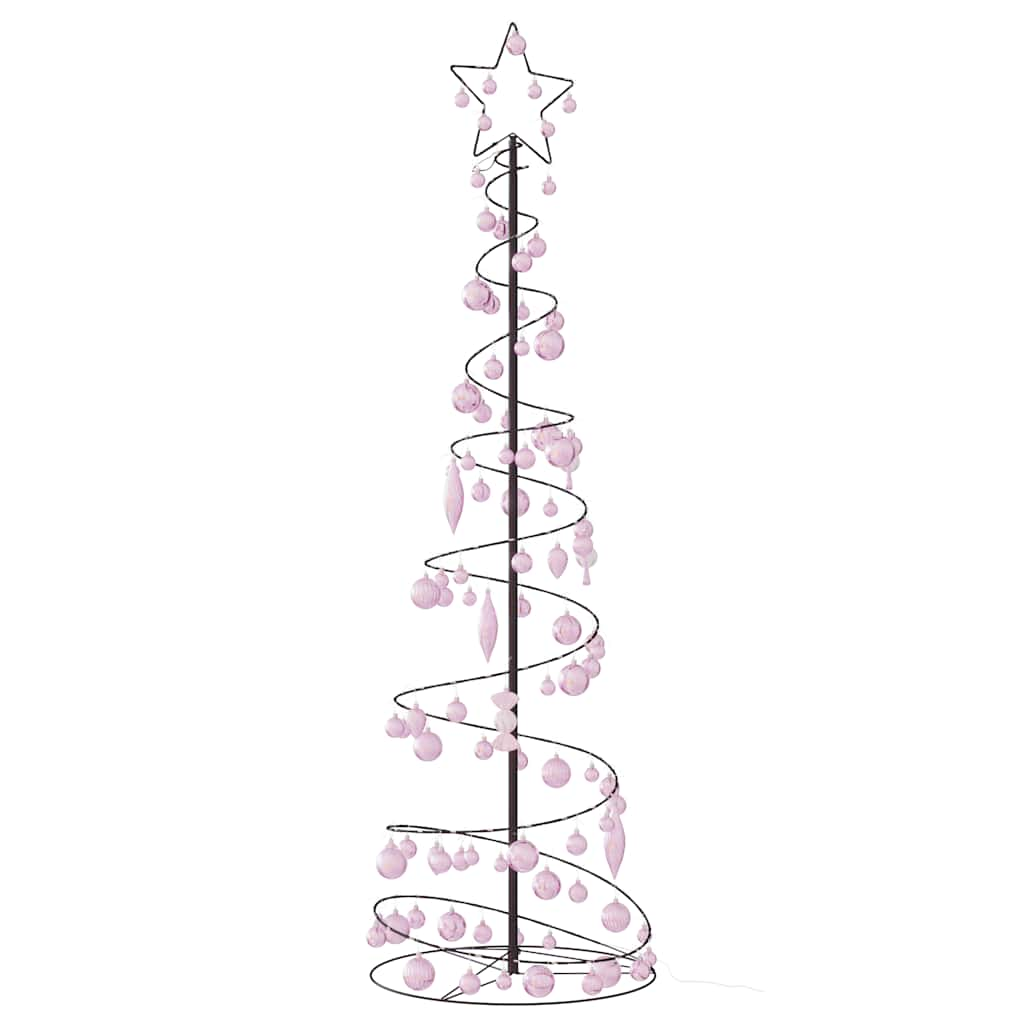 Arbre de Noël cône lumineux avec boules 120 LED 180 cm - Xios Store SNC