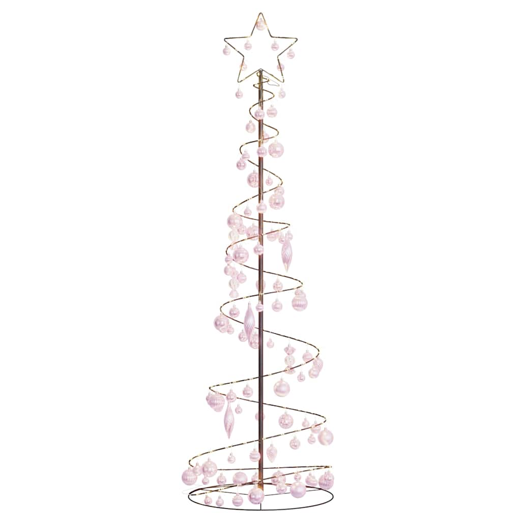 Arbre de Noël cône lumineux avec boules 120 LED 180 cm - Xios Store SNC