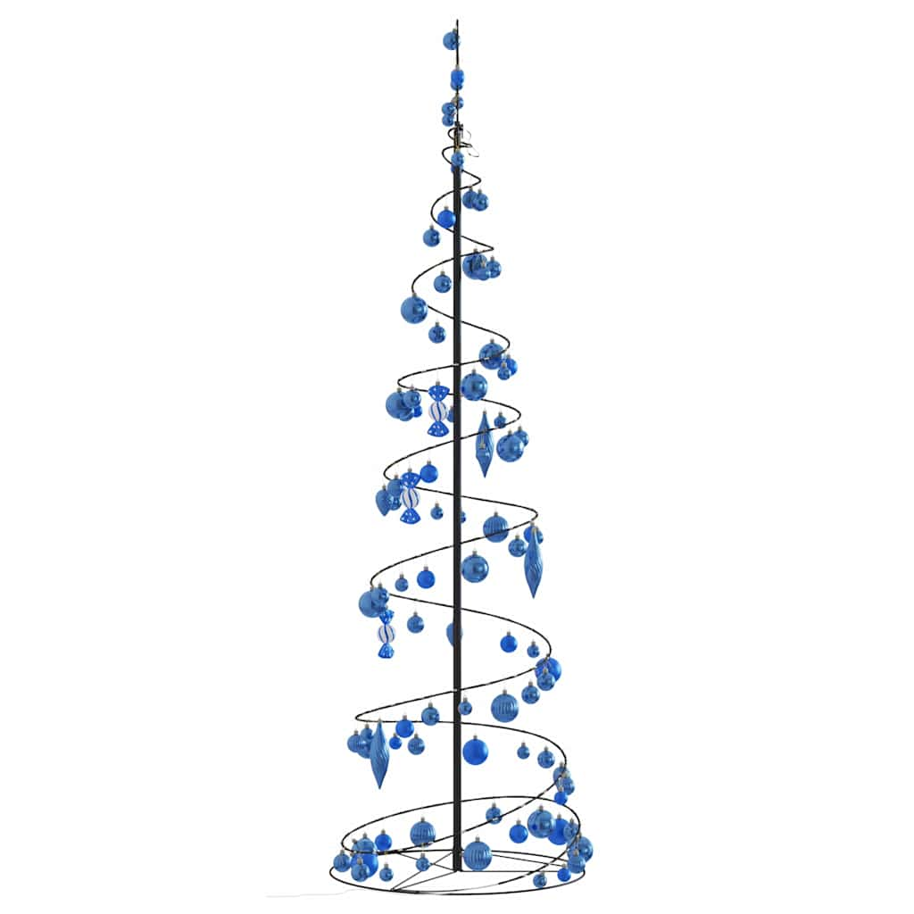 Arbre de Noël cône lumineux avec boules 120 LED 180 cm - Xios Store SNC