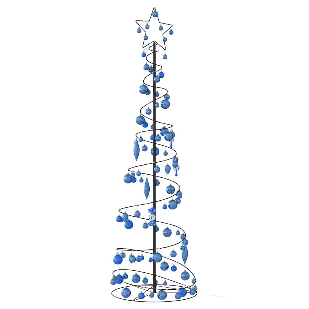 Arbre de Noël cône lumineux avec boules 120 LED 180 cm - Xios Store SNC