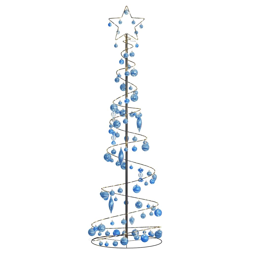 Arbre de Noël cône lumineux avec boules 120 LED 180 cm - Xios Store SNC