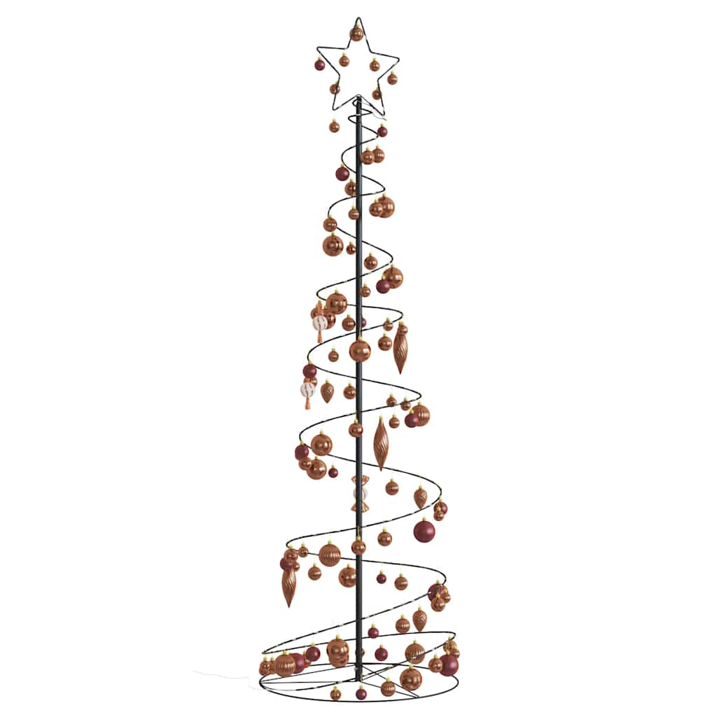 Arbre de Noël cône lumineux avec boules 120 LED 180 cm - Xios Store SNC