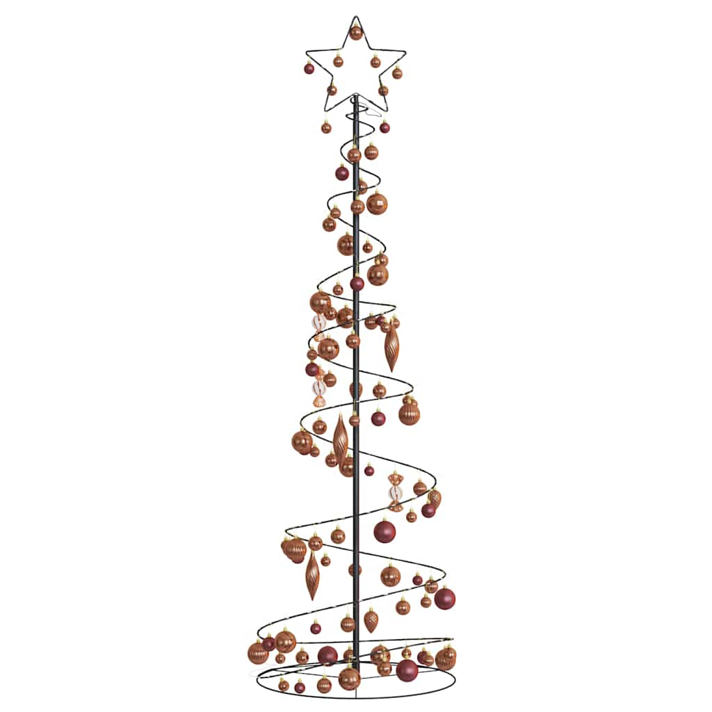 Arbre de Noël cône lumineux avec boules 120 LED 180 cm - Xios Store SNC