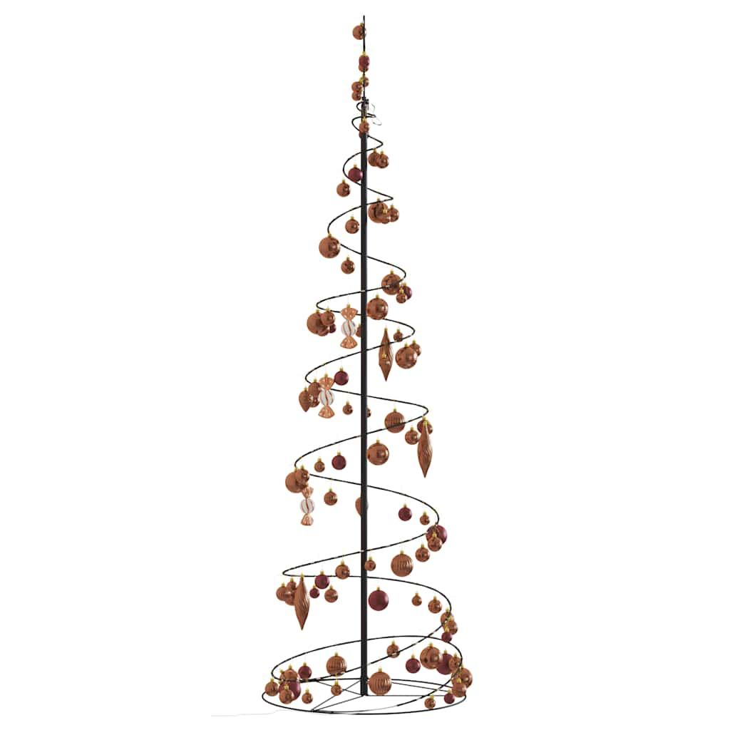 Arbre de Noël cône lumineux avec boules 120 LED 180 cm - Xios Store SNC