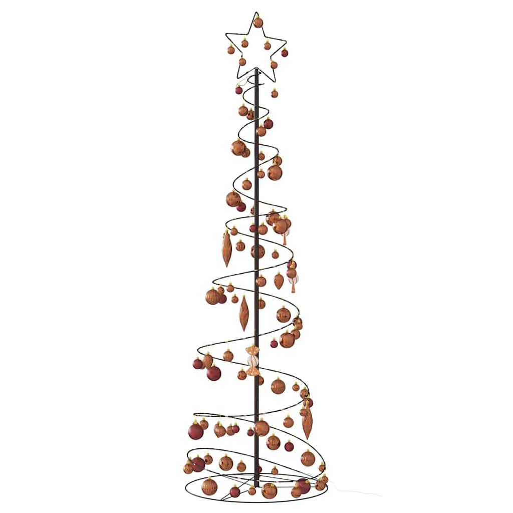 Arbre de Noël cône lumineux avec boules 120 LED 180 cm - Xios Store SNC