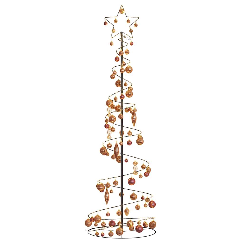 Arbre de Noël cône lumineux avec boules 120 LED 180 cm - Xios Store SNC