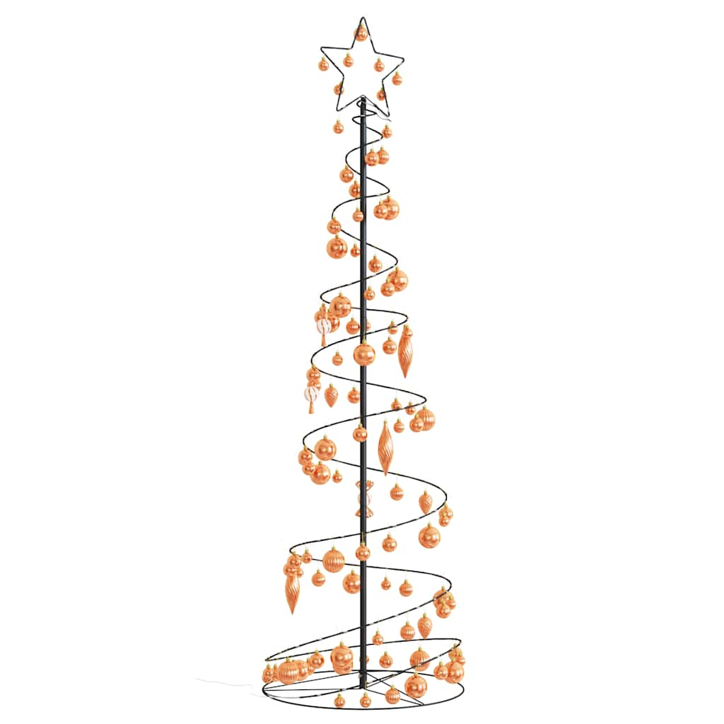 Arbre de Noël cône lumineux avec boules 120 LED 180 cm - Xios Store SNC