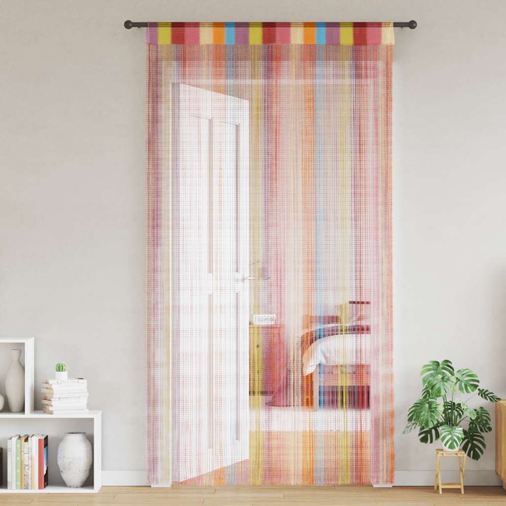 Rideau en fils 2 pcs 140 x 250 cm multicolore Rideaux vidaXL