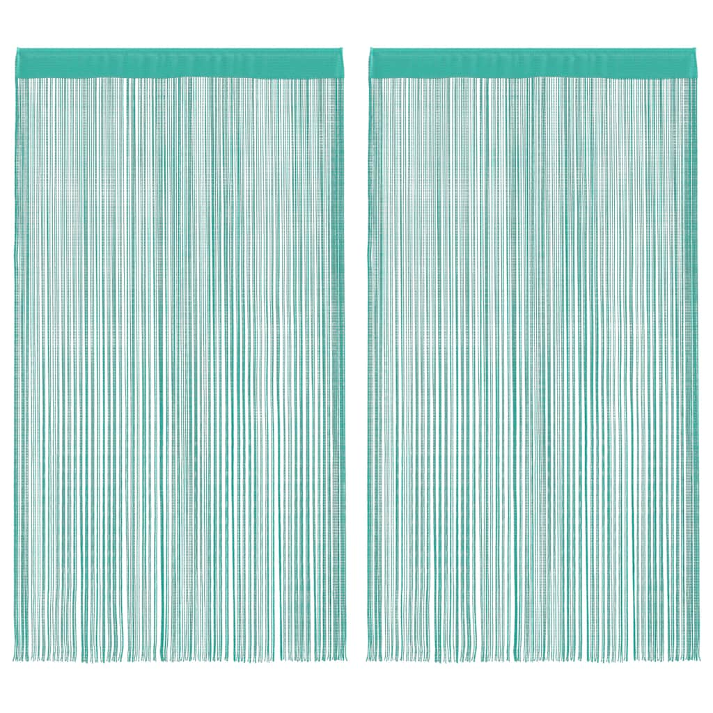 Rideaux à fils 2 pcs turquoise 100x250 cm Rideaux vidaXL