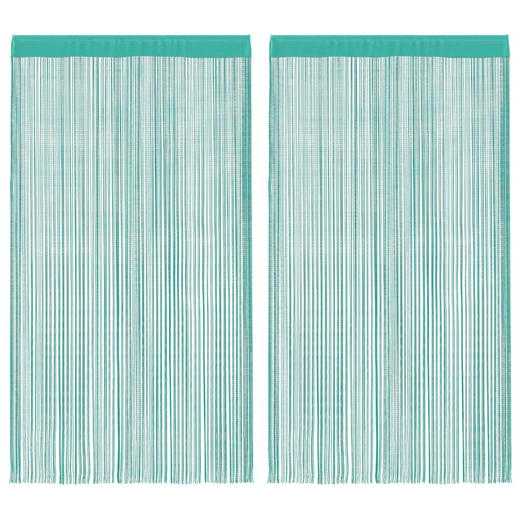 Rideau en fils 2 pcs 140 x 250 cm turquoise Rideaux vidaXL