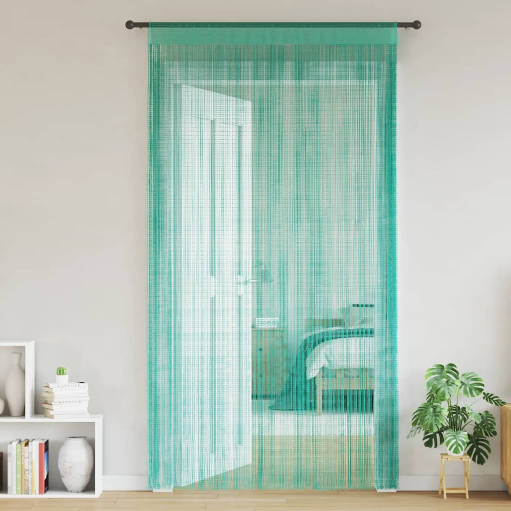 Rideau en fils 2 pcs 140 x 250 cm turquoise Rideaux vidaXL