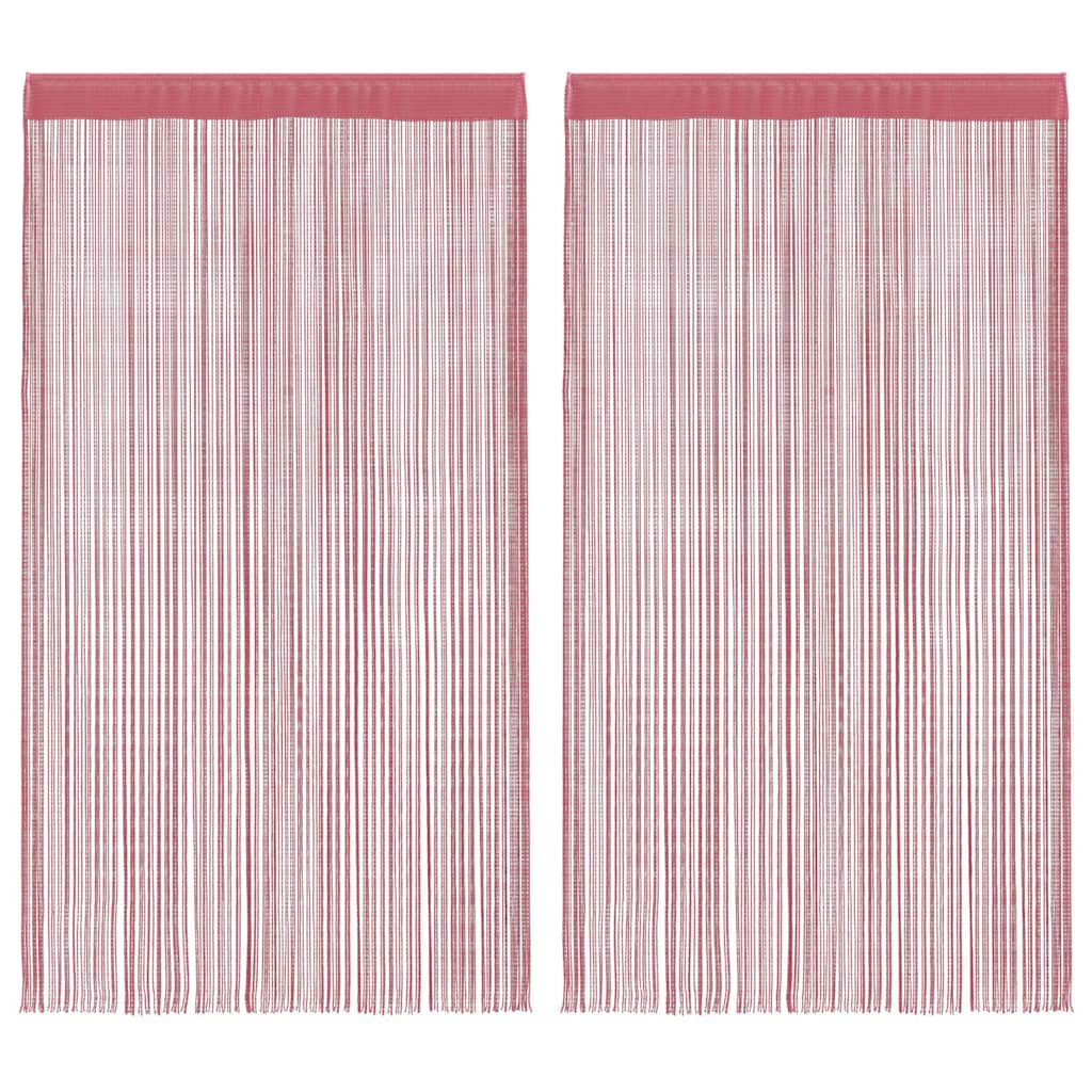 Rideau en fils 2 pcs 140 x 250 cm rose Rideaux vidaXL