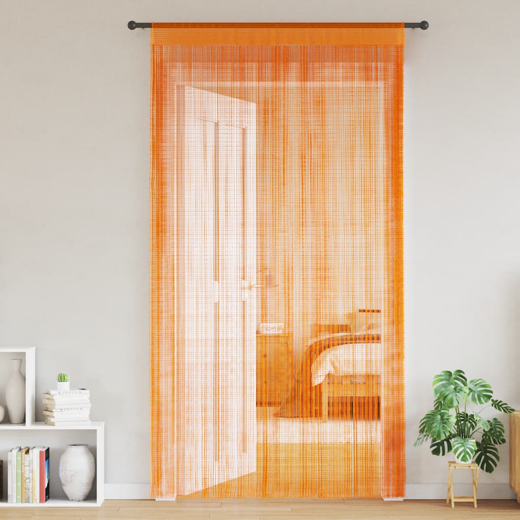 Rideau en fils 2 pcs 140 x 250 cm orange Rideaux vidaXL