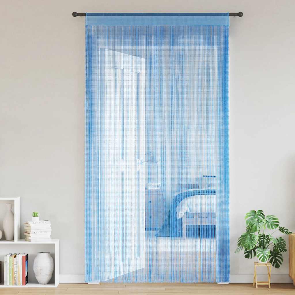 Rideau en fils 2 pcs 140 x 250 cm bleu clair Rideaux vidaXL