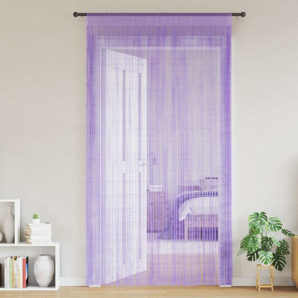 Rideau en fils 2 pcs 140 x 250 cm violet Rideaux vidaXL