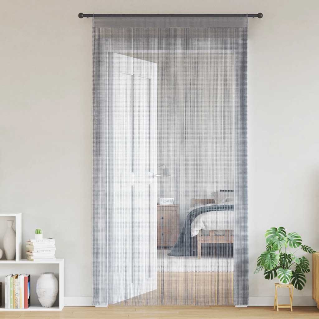 Rideaux à fils 2 pcs gris clair 100x250 cm Rideaux vidaXL