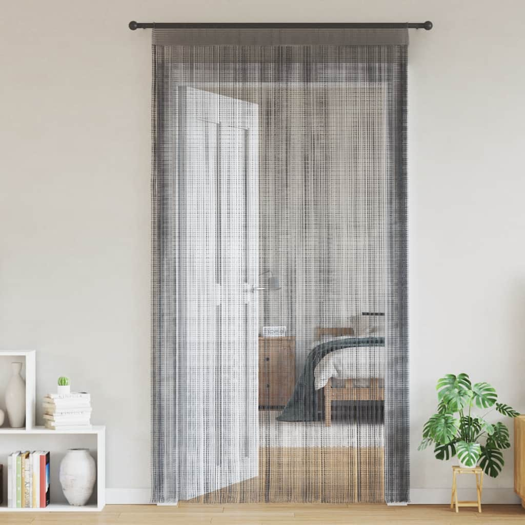 Rideau en fils 2 pcs 140 x 250 cm anthracite Rideaux vidaXL