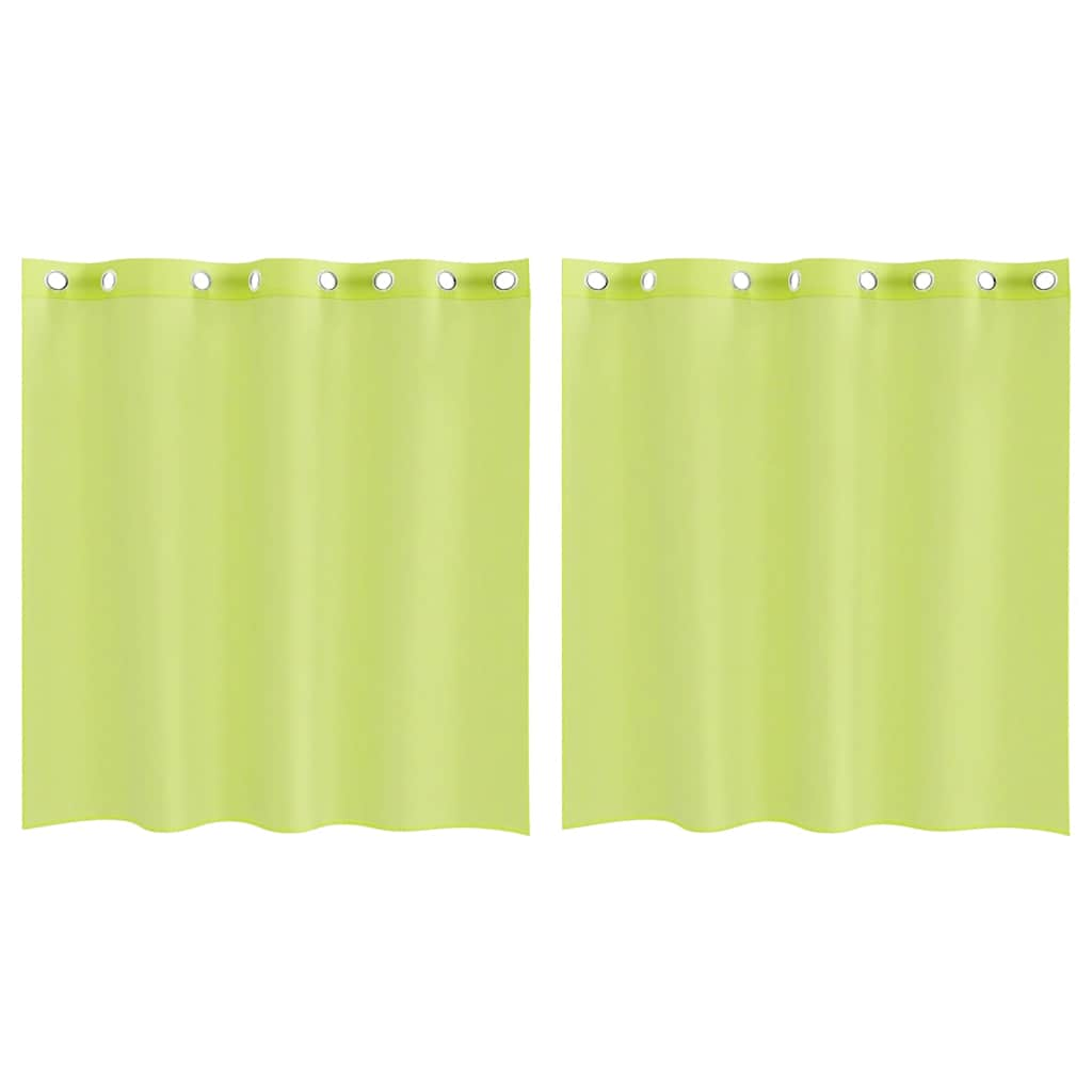 Rideaux en voile avec œillets 2 pcs vert pomme 140x140 cm Rideaux vidaXL