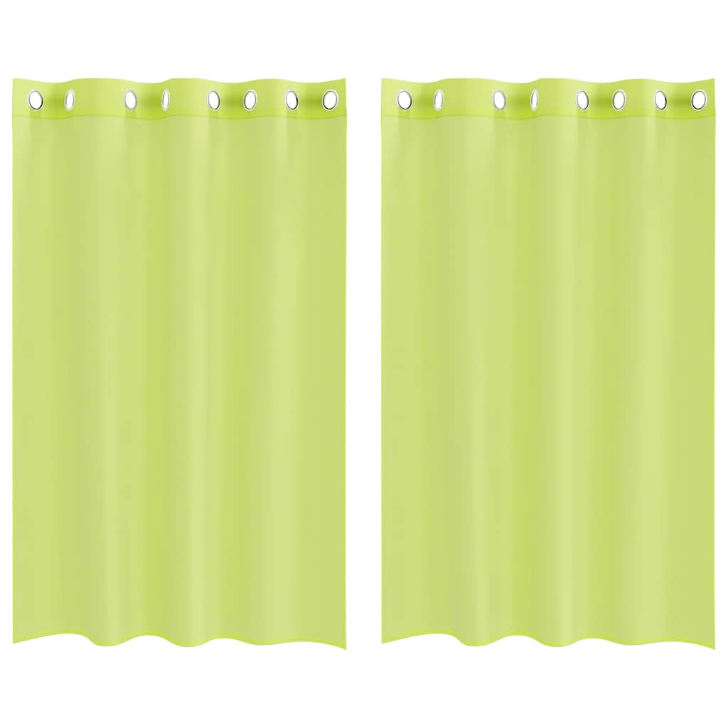 Rideaux en voile avec œillets 2 pcs vert pomme 140x175 cm Rideaux vidaXL