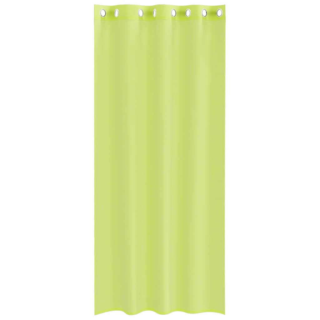 Rideaux en voile avec œillets 2 pcs vert pomme 140x225 cm Rideaux vidaXL