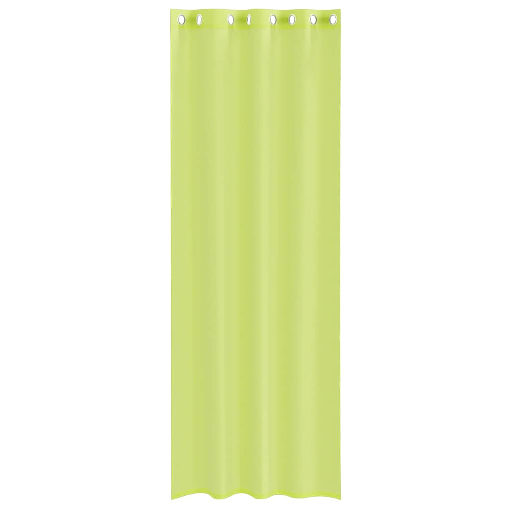 Rideaux en voile avec œillets 2 pcs vert pomme 140x260 cm Rideaux vidaXL