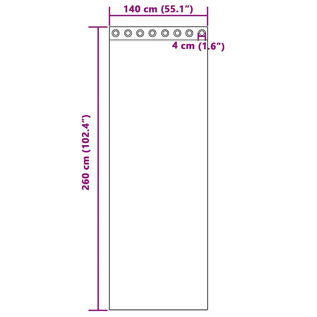 Rideaux en voile avec œillets 2 pcs vert pomme 140x260 cm Rideaux vidaXL