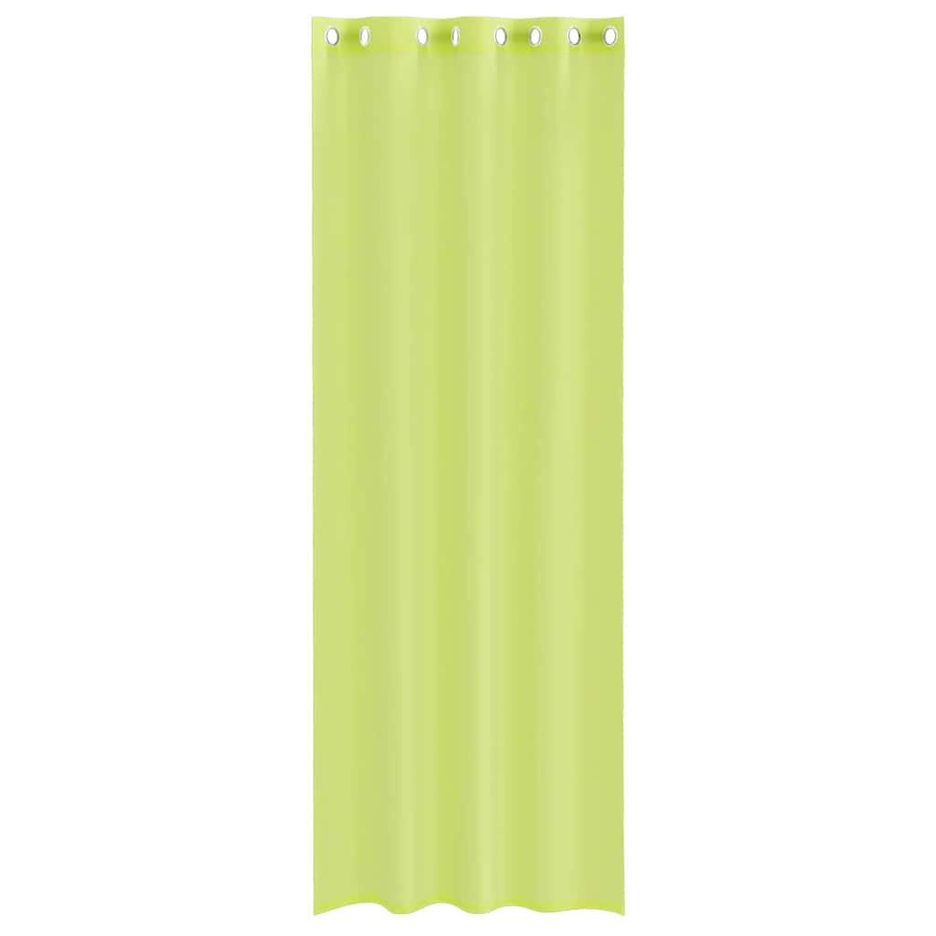 Rideaux en voile avec œillets 2 pcs vert pomme 140x300 cm Rideaux vidaXL