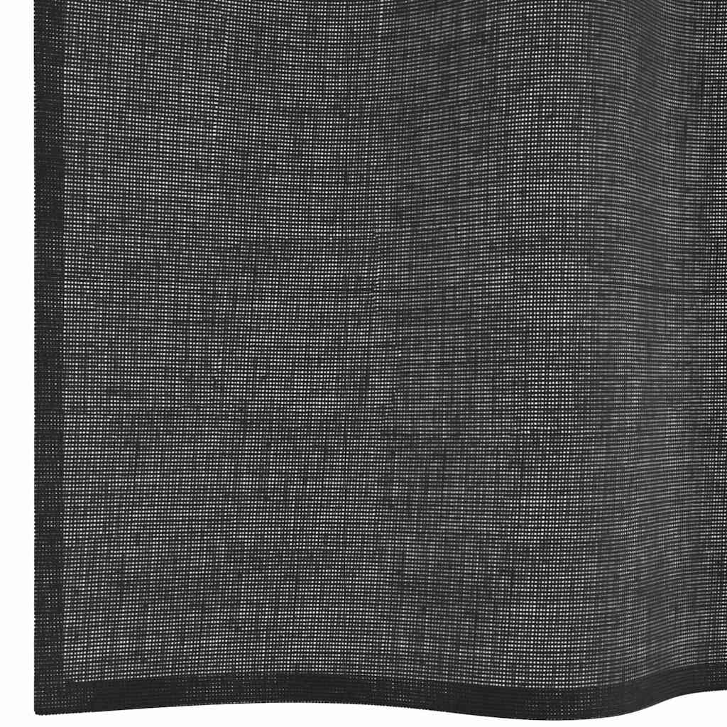 Rideaux en voile avec œillets 2 pcs noir 140x140 cm Rideaux vidaXL