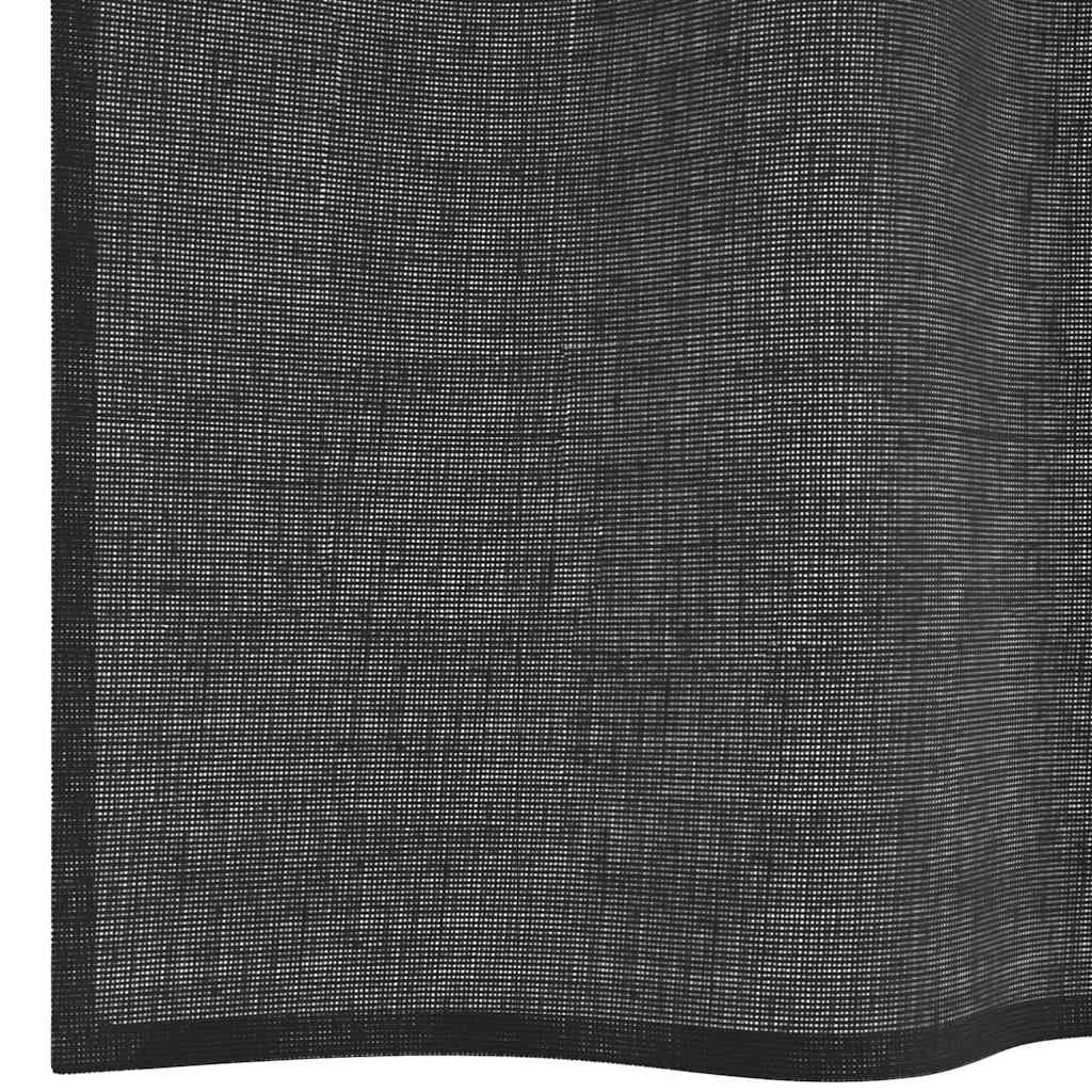 Rideaux en voile avec œillets 2 pcs noir 140x225 cm Rideaux vidaXL