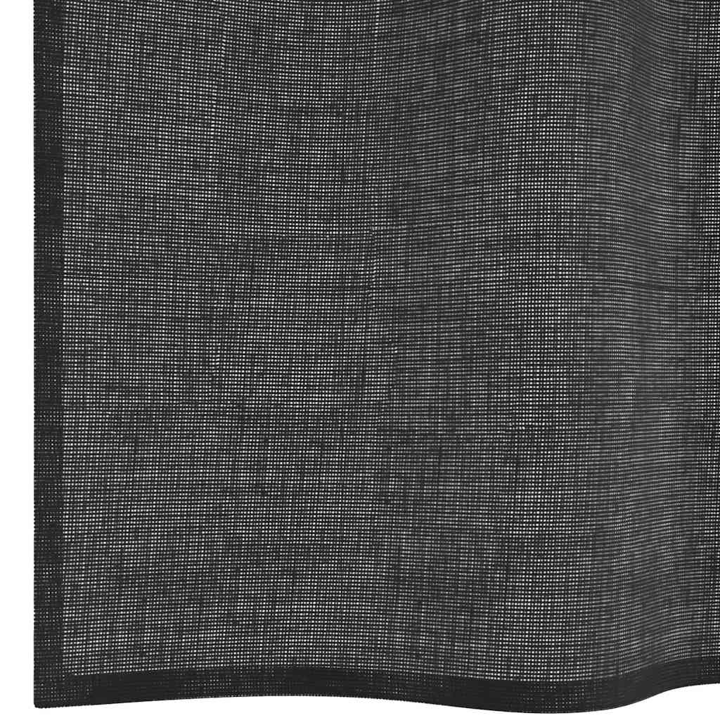 Rideaux en voile avec œillets 2 pcs noir 140x245 cm Rideaux vidaXL